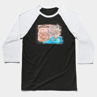 Barcelona, Catalonia Baseball T-Shirt